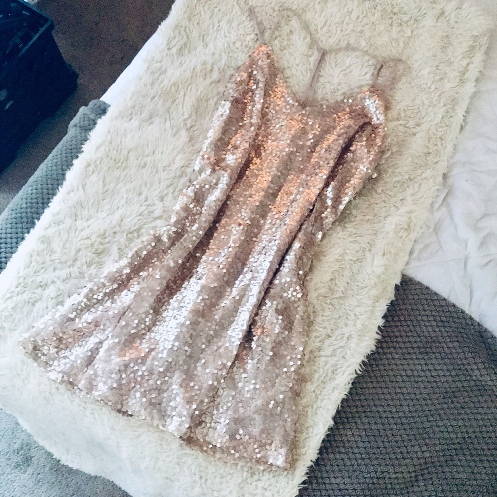 Champagne Sequins Dress